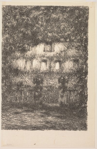 Dom w świetle księżyca autorstwa Henri Le Sidaner