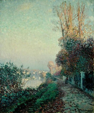 Wzdłuż rzeki (olej na płótnie) autorstwa Henri Lebasque