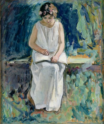 Dziewczyna czytająca autorstwa Henri Lebasque