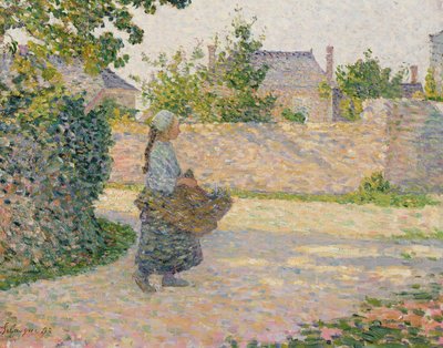 Wieśniaczka powracająca do wsi, 1893 autorstwa Henri Lebasque