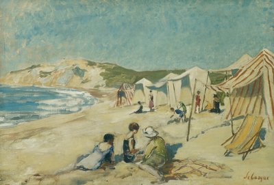 Plaża w Pointe St Gildas; Plaża w Pointe St Gildas, ok. 1920 r. autorstwa Henri Lebasque