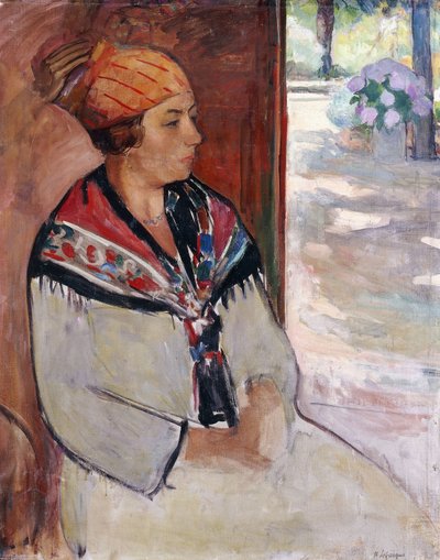 Kobieta w bandanie w Prefailles; Femme au Madras a Prefailles, 1922 autorstwa Henri Lebasque