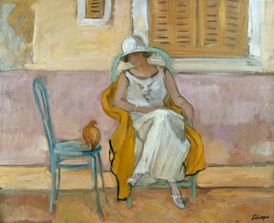 Kobieta w Białej Sukni; Kobieta w białej sukni, ok. 1923 autorstwa Henri Lebasque