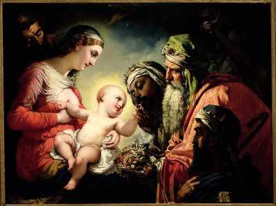 Adoracja Trzech Króli, 1854 autorstwa Henri Lehmann