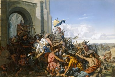 Śmierć Roberta le Fort w bitwie pod Brissarthe, 866 autorstwa Henri Lehmann