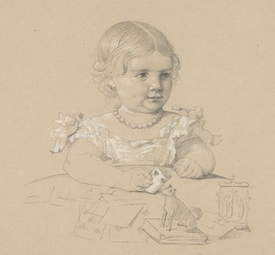 Portret dziecka, XIX wiek. autorstwa Henri Lehmann