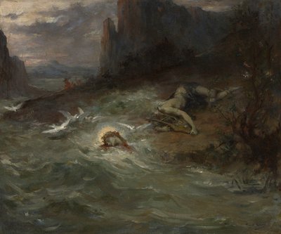 Śmierć Orfeusza, ok. 1870 r. (olej na płótnie) autorstwa Henri Leopold Levy