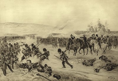 Bitwa pod Almą, 1854 (grawiura) autorstwa Henri Louis Dupray