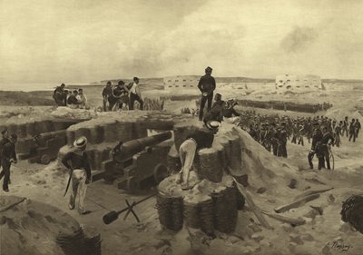 Bitwa pod Bomarsund, 1854 (grawiura) autorstwa Henri Louis Dupray