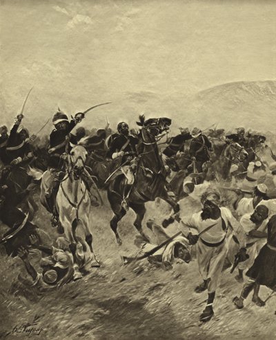 Bitwa pod Fatehabad, 1879 (grawiura) autorstwa Henri Louis Dupray