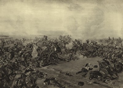 Bitwa pod Waterloo, 1815 (grawiura) autorstwa Henri Louis Dupray