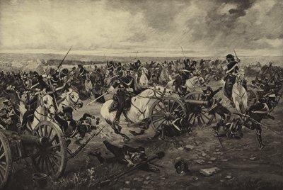 Bitwa pod Waterloo, 1815 (grawiura) autorstwa Henri Louis Dupray
