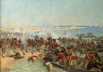 Marines lądowanie w Aboukir, Egipt, 8 marca 1801 r. autorstwa Henri Louis Dupray