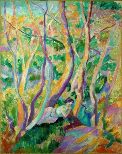Kobieta w lesie autorstwa Henri Manguin