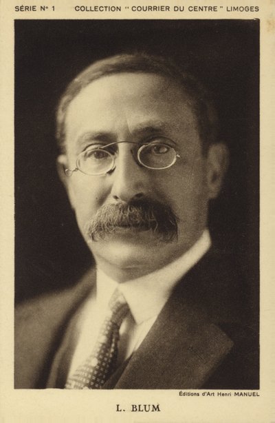Leon Blum, ok. 1930 r. (zdjęcie czarno-białe) autorstwa Henri Manuel