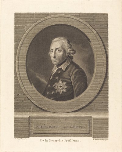 Fryderyk Wielki, król Prus autorstwa Henri Marais after Anton Graff