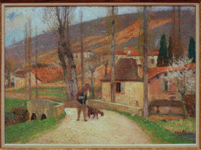 Chłop wchodzący do wsi autorstwa Henri Martin