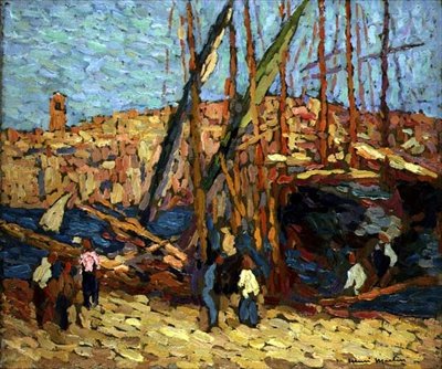 Studium dla Marsylii, ok. 1917 (olej na desce) autorstwa Henri Martin