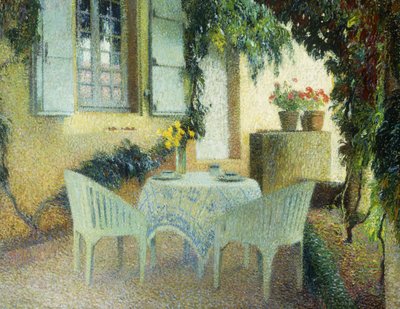 Taras Dworu w Marquayrol, autorstwa Henri Martin