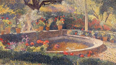 Staw Centralny w Parku Marquayrol (olej na płótnie) autorstwa Henri Martin