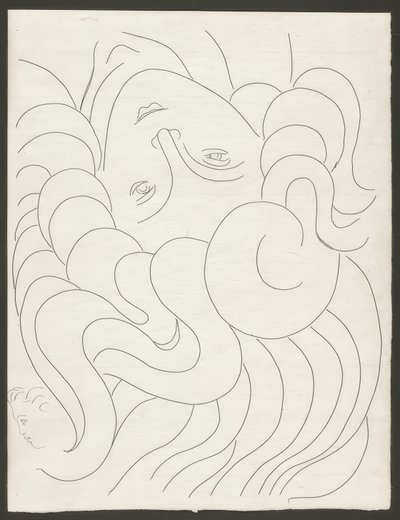 Kilka sonetów: "Z jej czystymi paznokciami...", płyta 25 z Poesies de Mallarmé autorstwa Henri Matisse