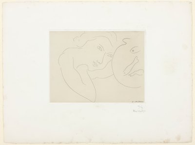 Przekrzywiona głowa i miska na ryby autorstwa Henri Matisse