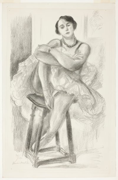 Tancerka siedząca na stołku, z Ten Dancers autorstwa Henri Matisse