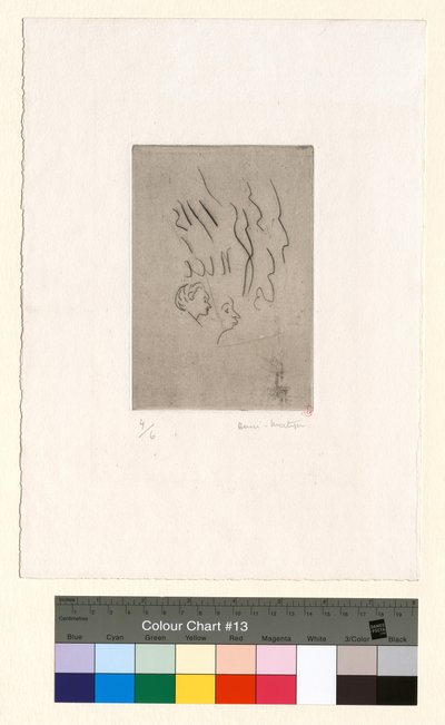 Dwa małe profile (próba trawienia) autorstwa Henri Matisse