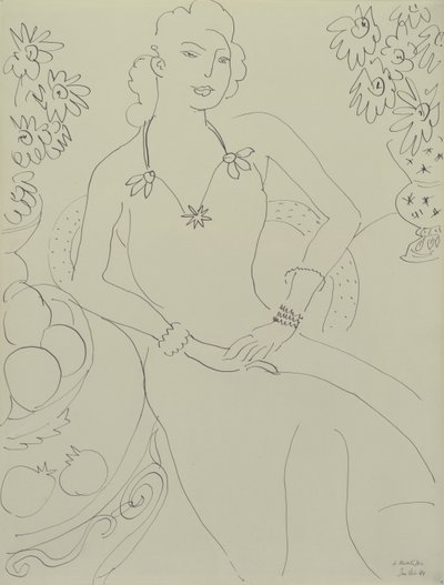 Rysunek siedzącej kobiety autorstwa Henri Matisse
