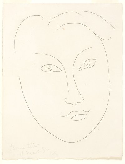 Twarz młodego chłopca autorstwa Henri Matisse