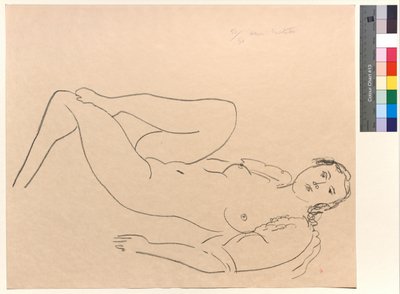 Leżący akt kobiecy, nogi zgięte autorstwa Henri Matisse