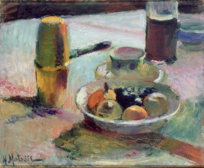 Owoce i dzbanek do kawy, ok. 1898 (olej na płótnie) autorstwa Henri Matisse