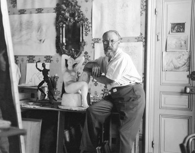 Henri Matisse, malarz (zdjęcie czarno-białe) autorstwa Henri Matisse