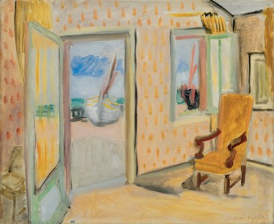 Wnętrze, otwarte drzwi, ok. 1920-1921 (olej na płótnie) autorstwa Henri Matisse
