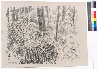 Młoda dziewczyna na szezlongu w zaroślach autorstwa Henri Matisse