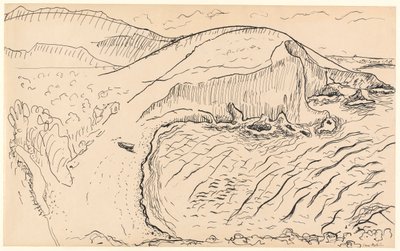 Krajobraz (pióro i tusz na papierze) autorstwa Henri Matisse