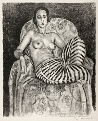 Wielka odaliska w pasiastych pantalonach autorstwa Henri Matisse