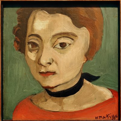 Marguerite z naszyjnikiem z czarnego aksamitu autorstwa Henri Matisse