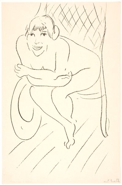 Naga kobieta w bujanym fotelu autorstwa Henri Matisse
