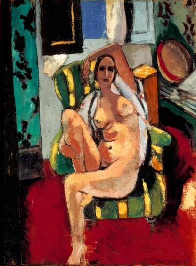 Akt siedzący z tamburynem autorstwa Henri Matisse