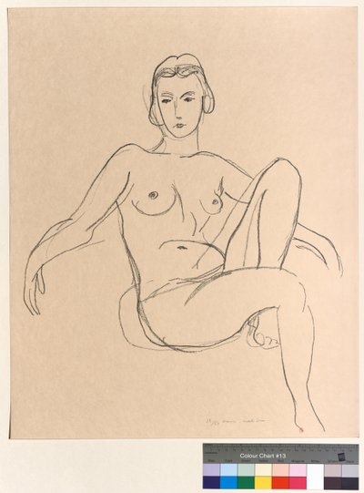 Siedzący akt z wyciągniętymi ramionami autorstwa Henri Matisse