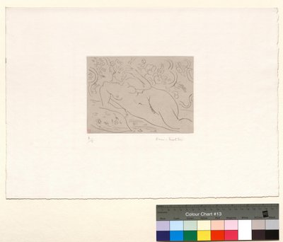 Akt, kwieciste wnętrze autorstwa Henri Matisse