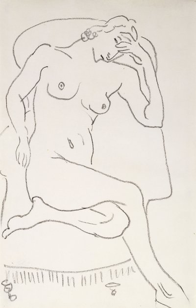 Naga kobieta w fotelu, ok. 1922-24 (ołówek na papierze) autorstwa Henri Matisse