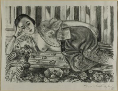 Odaliska w czerwonych satynowych pantalonach autorstwa Henri Matisse