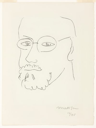 Autoportret, widok z trzech ćwiartek autorstwa Henri Matisse
