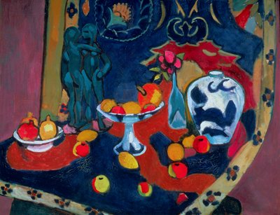 Martwa natura z owocami i posągiem z brązu autorstwa Henri Matisse