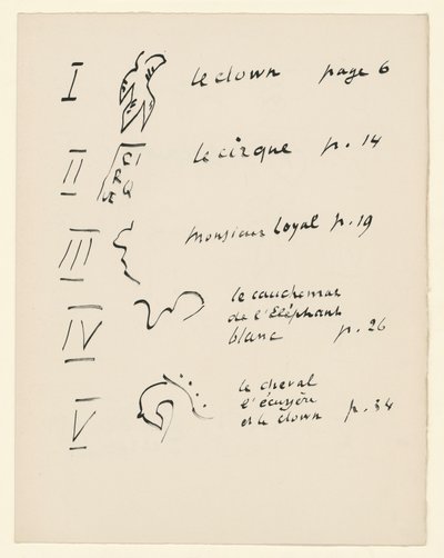 Tablica obrazów 1. Z „Jazz”. S. 149 autorstwa Henri Matisse