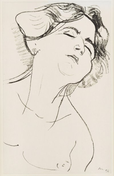 Głowa kobiety z zamkniętymi oczami autorstwa Henri Matisse