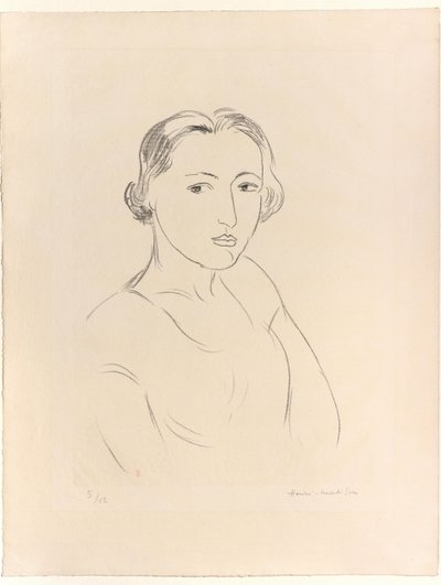 Głowa młodej kobiety autorstwa Henri Matisse