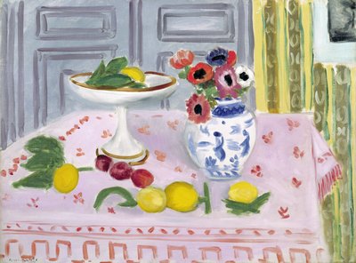 Różowy obrus autorstwa Henri Matisse